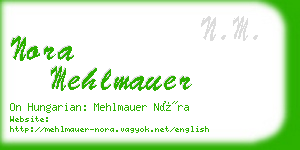 nora mehlmauer business card